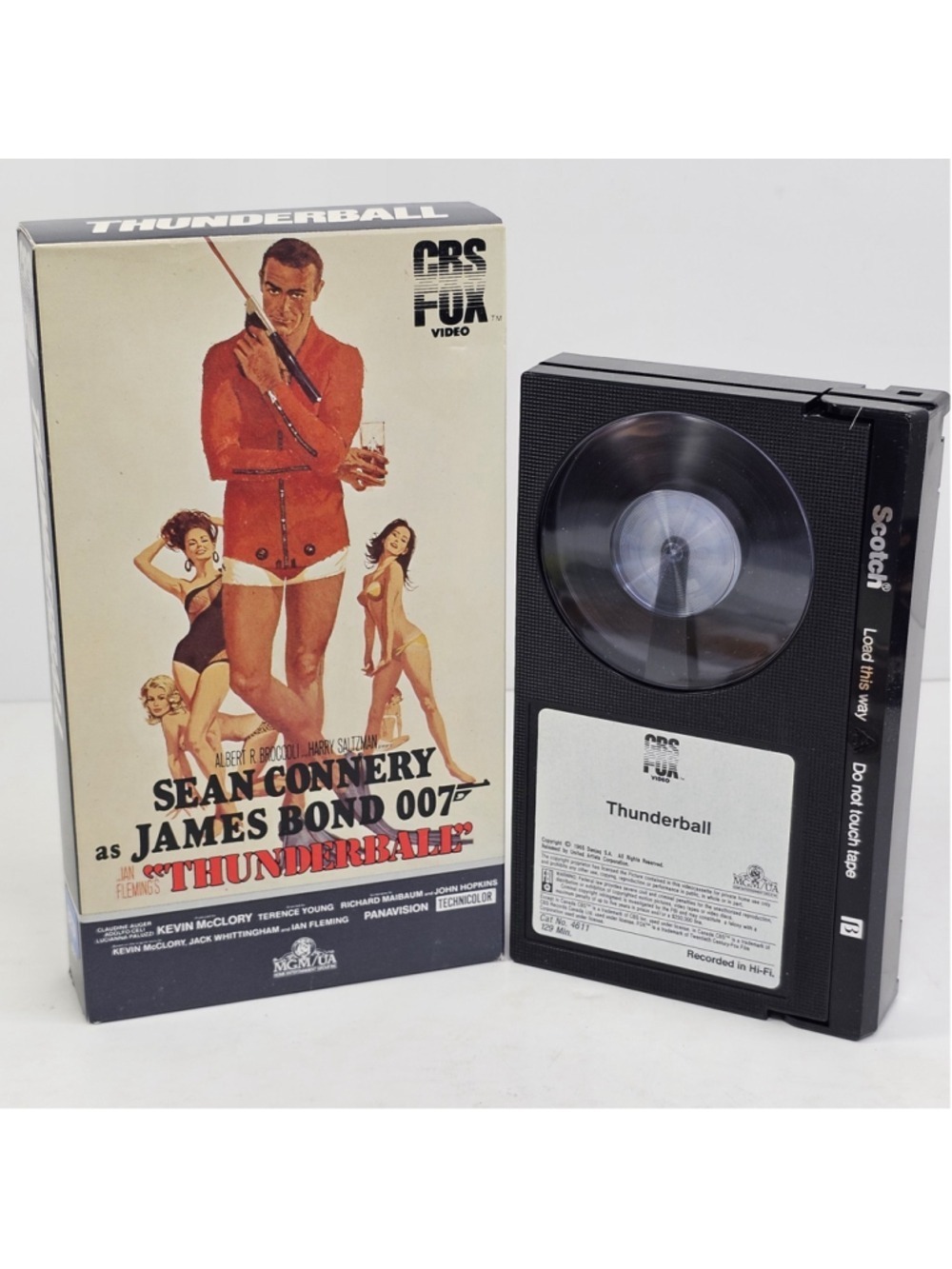 James Bond 007 Thunderball BETAMAX Tape CBS Fox Video Sean Connery MGM BETA
